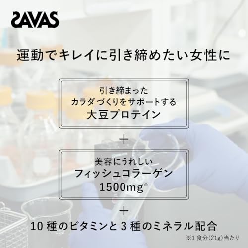 ザバス(SAVAS) シェイプ&ビューティ チョコレート風味 900g 明治 中間 画像