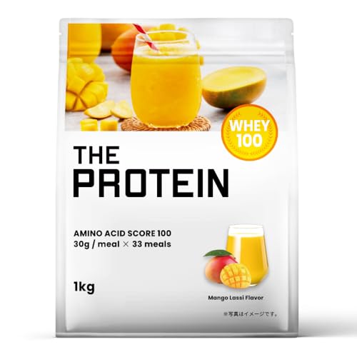 ザプロ プロテイン 1kg マンゴーラッシー 風味 ホエイプロテイン ビタミン 11種 国内製造 低糖質 低脂質 高タンパク 筋トレ WPC ぷろていん 武内製薬 THE PROTEIN 1枚目 画像