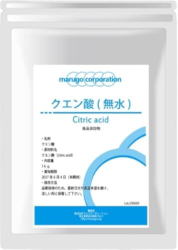 marugo（マルゴ）クエン酸 粉末 食用 1kg 食品添加物 掃除 サプリメント 画像1