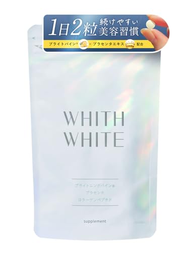 【内側から輝く私をサポート】フィス ホワイト サプリ WHITH WHITE 美容サプリ インナーケア 60粒｜セラミド・プラセンタ・コラーゲン配合｜日本製(60粒) 塗るケアとあわせた新習慣に 1