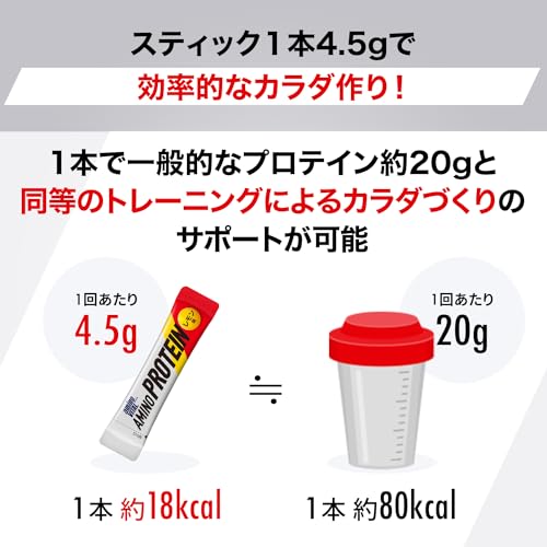 アミノバイタル 味の素 アミノプロテイン レモン味 30本入パウチ アミノ酸 BCAA EAA ホエイプロテイン シェイカー不要 計量不要 携帯性 中間 画像