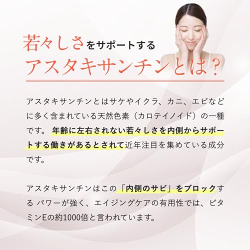 【高濃度アスタキサンチン 1粒10mg】Nature In(ネイチャーイン) 60日分(60粒) 600mg配合 DHA EPA オメガ3 ビタミンE カプセル サプリメント 国内製造 日本製 中間 画像