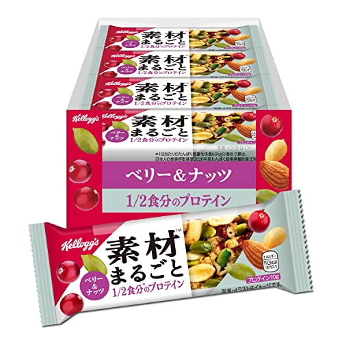 ケロッグ 素材まるごとプロテインバー ベリー&ナッツ 12本セット 1