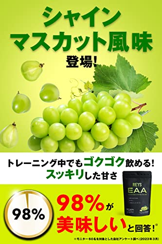 REYS レイズ EAA 山澤礼明 監修 必須アミノ酸 9種配合 600g 栄養機能食品 粉末 ベータアラニン 1日分のビタミンB群3種配合 国産 (シャインマスカット風味) 中間 画像