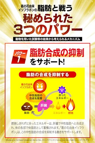 脂肪減少源 EX 60粒入り（30日分）肥満気味な方の 体重 お腹の脂肪 ウエスト周囲径 を減らすのを助ける [ 機能性表示食品 葛の花由来イソフラボン 配合 日本製 ] 中間 画像
