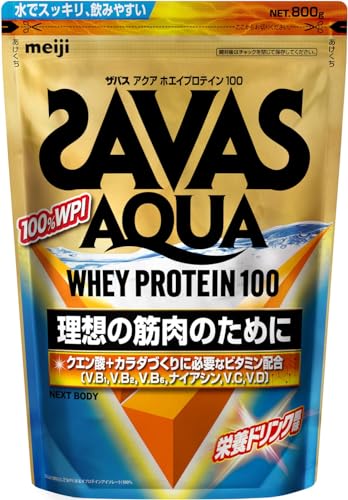 ザバス アクアホエイプロテイン100 栄養ドリンク風味 [WPI] 800g 明治 (計量スプーン無し) 1