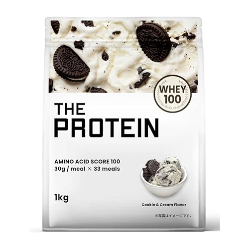 ザプロ プロテイン 1kg クッキーアンドクリーム 風味 ホエイプロテイン ビタミン 11種 国内製造 低糖質 低脂質 高タンパク 筋トレ WPC ぷろていん 武内製薬 THE PROTEIN 1