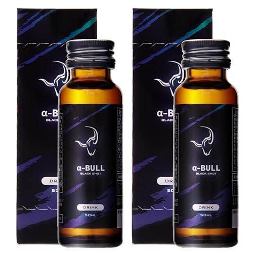 【α-BULL BLACK SHOT 50ml × 2本入り】 本番前の1本 シトルリン アルギニン イミダゾールジペプチド オットセイ 抽出液 厳選成分20種類配合 国内GMP認定工場製造 アルファブル ブラックショット 1