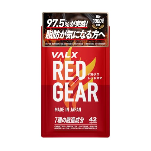 VALX バルクス RED GEAR レッドギア 42粒 14回分 【運動中に】 ダイエットサポート L-カルニチン カフェイン 緑茶カテキン コエンザイムQ10 お試し ナイアシン ジンジャーエキス トレーニング 山本義徳監修 国内生産 1