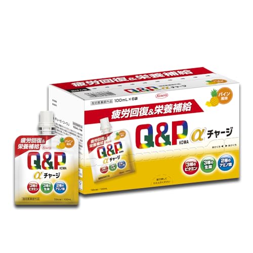 キューピーコーワαチャージ パイン風味 100mL×6袋 疲労回復 栄養補給【指定医薬部外品】 1