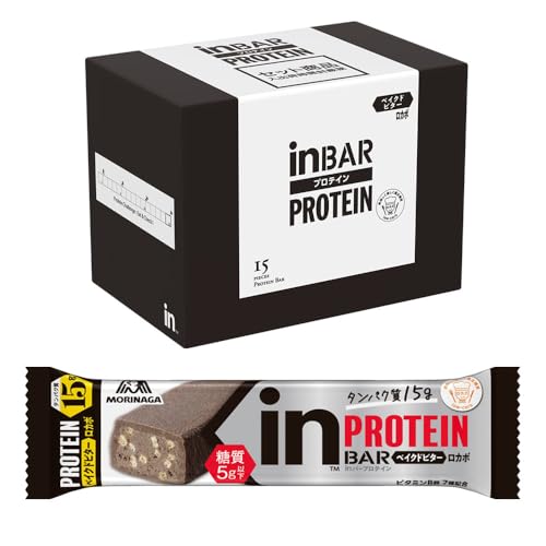 inバー プロテイン ベイクドビター (15本入×1箱) プロテイン プロテインチョコ 甘さ控えめ しっとり焼きチョコタイプ 森永製菓【Amazon.co.jp限定】 1