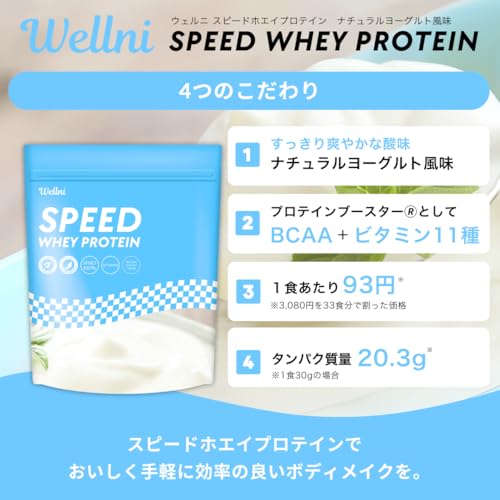 【アウトレット品】 ウェルニ Wellni SPEED ホエイ プロテイン 1kg ヨーグルトビタミン11種配合 国内製造 管理栄養士監修 アンチドーピング検査済み whey protein powder 最後 画像