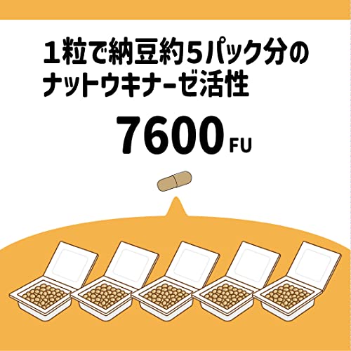 高含有 高濃度 ナットウキナーゼ 1粒で7600FU 最後 画像