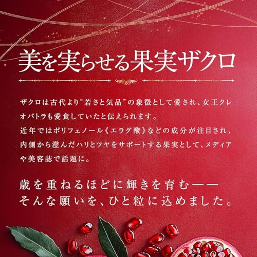 高濃度エラグ酸 サプリ (125mg / 1粒)ザクロエキス ダイエット サプリ 大容量 カプセル サプリメン 粒 Nature In 国産 国内製造 ポリフェノール 美容 美肌 エイジングケア (5+1袋FREE(180粒)) 中間 画像