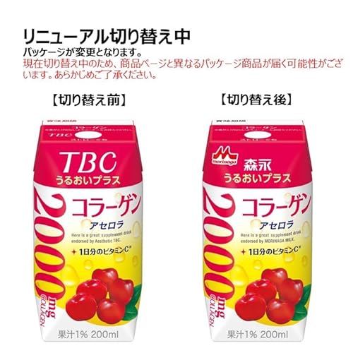 森永乳業 森永 うるおいプラス コラーゲン 200ml [ 低カロリー 紙パック ドリンク 飲み物 常温保存 ]×24本 最後 画像