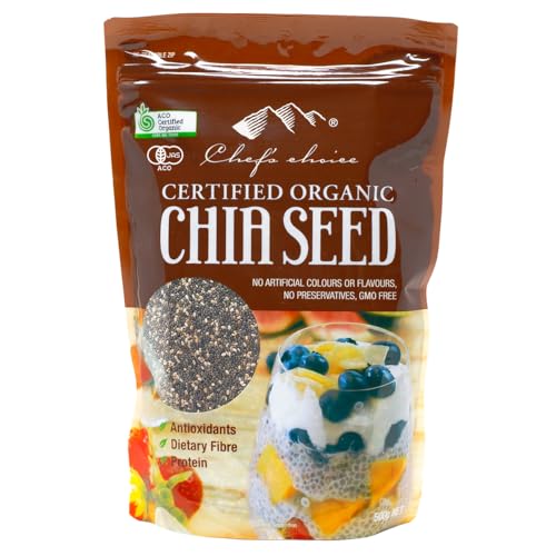 シェフズチョイス オーガニックチアシード 有機チアシード BRC,HACCP認証 Organic Chia Seed (500g1袋) 1枚目 画像