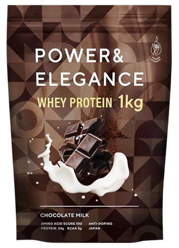 逗子食品 ホエイプロテイン POWER&ELEGANCE パワー&エレガンス 1kg ミルクチョコ味 本格チョコレート 国内製造 1枚目 画像