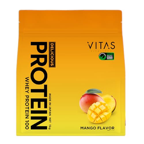 VITAS (バイタス) ホエイ プロテイン 100 マンゴー風味 WPCプロテイン 国内製造 1kg 1枚目 画像