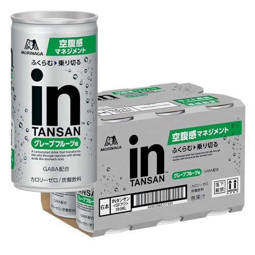 inゼリー 森永製菓 inタンサンドライ(190ml×6本) 空腹感マネジメント GABA ノンカフェイン 炭酸飲料 間食 カロリーゼロ 国産 1