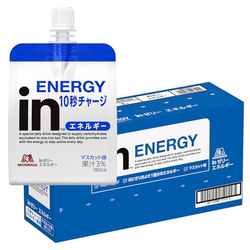 森永製菓 inゼリー エネルギー 180g ×6個 マスカット味 10秒チャージ 防災 非常食 差し入れ 体調管理 受験 朝食 ビタミンC配合 国産 1枚目 画像