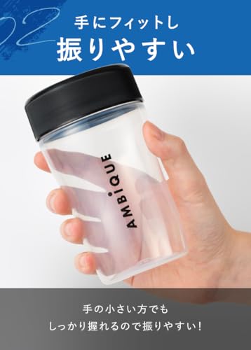 AMBiQUE アンビーク プロテイン シェイカー シェーカーボトル ポリプロピレン 半透明 (クリア, 350ml) 中間 画像