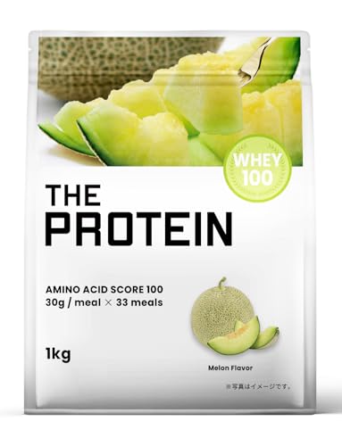 ザプロ プロテイン 1kg メロン 風味 ホエイプロテイン ビタミン 11種 国内製造 低糖質 低脂質 高タンパク 筋トレ WPC ぷろていん 武内製薬 THE PROTEIN 1枚目 画像