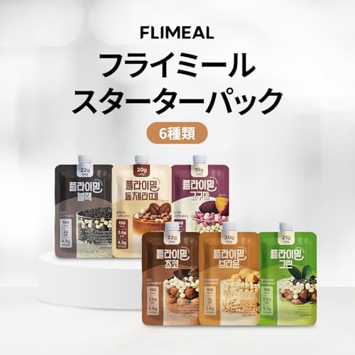 【FLIMEAL (フライミール)】シェイクスパウトポーチ6種スタートセット（６包入り） 270g #韓国プロテインシェイク #食事代わりシェイク #ダイエットシェイク PROTEIN SHAKE DIET SHAKE 45G * 6個入り 最後 画像