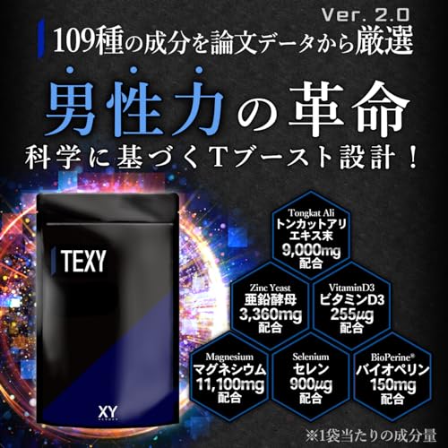 TEXY(テクシィ) トンカットアリエキス 亜鉛酵母 ビタミンD3 マグネシウム セレン配合 最後 画像