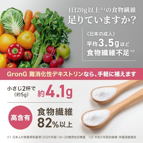 グロング 難消化性デキストリン デキストリン 難消化性 2kg 水溶性食物繊維 食物繊維 パウダー 中間 画像