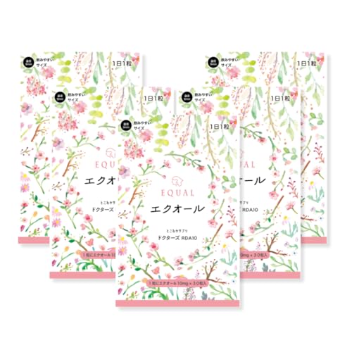5個セット 【エクオール10㎎／1粒】30粒入 30日分 【国内製造 S-エクオール】 発酵大豆イソフラボン 直接摂取 産婦人科医監修 【とこわかサプリ ドクターズ RDA10】 1