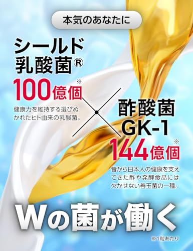 BIOVITAL(ビオバイタル) 免疫ケア サプリメント シールド乳酸菌 酢酸菌GK1 機能性表示食品 30日分 (1) 中間 画像