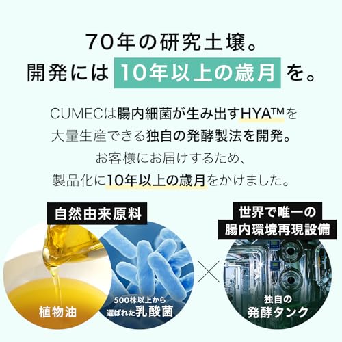 CUMEC (キュメック) 先進のサイエンスサプリ [HYA-50F]180粒 プレミアムボトル[機能性表示食品] 中間 画像