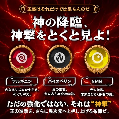 もっと王盛りの成分量で約60日分 王王王王(おうのなかのおう)マカマカーン もっと王盛り! SMENS(サプリメンズ) 50倍濃縮マカ×亜鉛×NMN 中間 画像