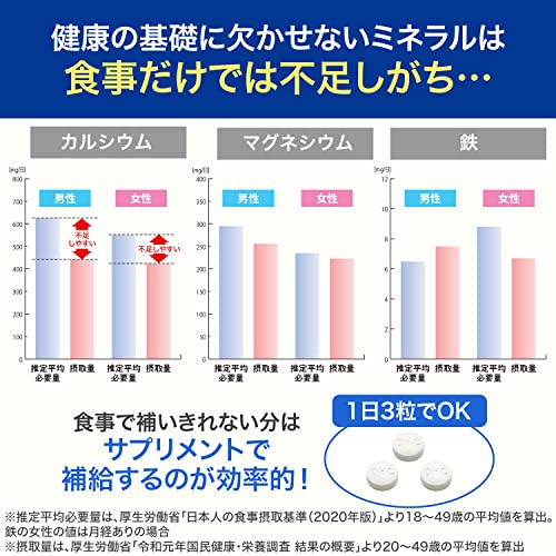 マルチミネラル 90日分 【栄養機能食品（カルシウム・鉄・亜鉛・銅・マグネシウム）】 中間 画像