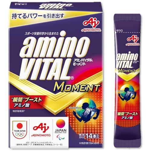 アミノバイタル 味の素 MOMENT 梅フレーバー 14本入箱 オリンピックで提供 アスパラギン酸 3100mg アミノ酸サプリ 顆粒 1枚目 画像