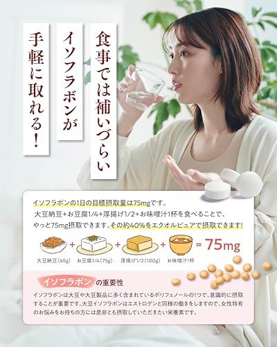 悩み解決ラボ エクオルピュア 30日分 エクオール 乳酸菌 100mg アグリコン型 イソフラボン 30mg ビタミンB12 国内製造 美容 サプリ 中間 画像