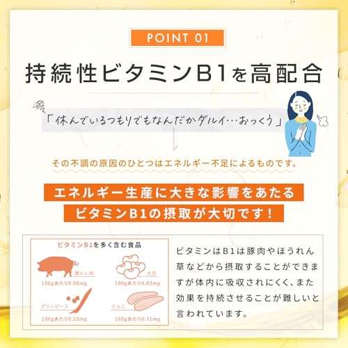 富士フイルム プレミアムビタミン サプリメント 約30日分60粒 (1日に必要な12種類のビタミン) 持続性ビタミンB1配合 パントテン酸 中間 画像