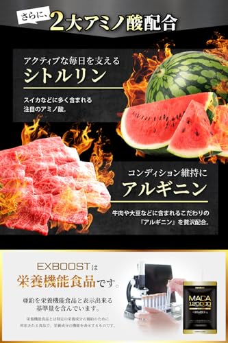 COCOLAB EXBOOST 生姜 マカ（20倍濃縮）120,000㎎ 亜鉛 450㎎（15㎎/日） ローヤルゼリー サプリメント シトルリン アルギニン 厳選成分11種配合 日本製 60粒 約30日分 中間 画像