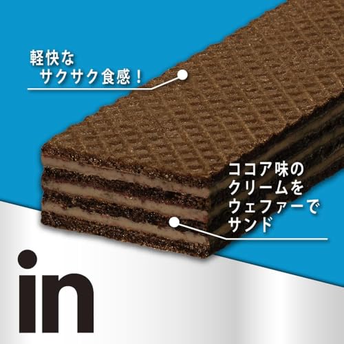 inバー ジュニアプロテイン ココア (12本入×1箱) プロテインバー たっぷりココアのウエファータイプ 高タンパク8g カルシウム・鉄・ビタミンD配合 森永製菓 中間 画像