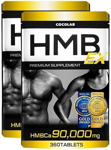 COCOLAB HMB EX サプリメント 90,000㎎ (国内製造) パーソナルトレーナー監修 30-60日分 筋トレ トレーニング 日本製 360個 (x 2) 1