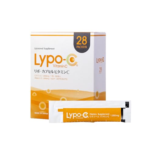公式 Lypo-C リポカプセル ビタミンC 28包入 リポC リポソーム ビタミン [1包 ビタミンc 1000mg 国内製造] 液状 サプリ 個包装 1箱 甘味料 着色料 香料 防腐剤 不使用 1