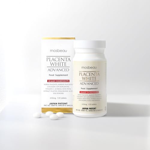 Mosbeau Placenta White Advanced スキンケアに最適な 配合成分で肌を輝かせます。成分をバランスよく配合で、ハリ・ツ ヤ・潤い肌に導きます。 馬プラセンタ・特許成分のマリンプラセンタを含む10種類の成分を配合。の外観・全体像 画像