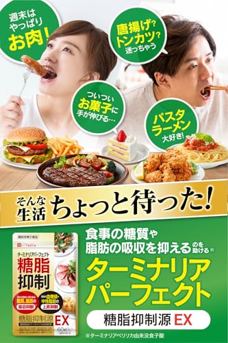 ターミナリア パーフェクト 60粒入り（30日分） 機能性表示食品 [ ターミナリアべリリカ 6種のサポート成分 贅沢配合 ] ハーブ健康本舗 糖脂抑制源 EXの詳細・まとめ 画像