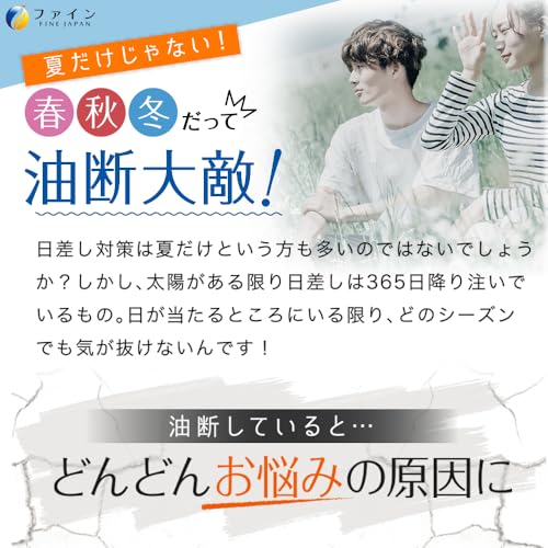 ファイン(FINE JAPAN) ファイン セラミド UV気にならないサプリ 35日分 L-シスチン ビタミンC ビタミンE ハトムギエキス 国内生産の特徴・詳細 画像