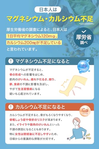 health+ マグネシウム&カルシウムサプリ 高濃度 マグネシウム 4500ml カルシウム9000㎎ ビタミンⅮ ビタミンC ビタミンK 配合 150粒 30日分の特徴・詳細 画像
