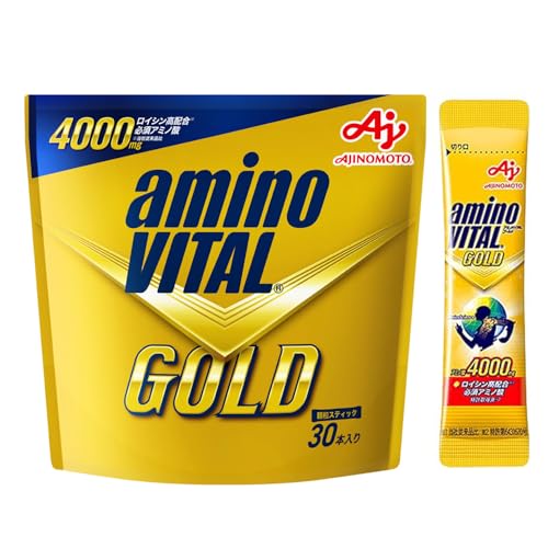 【Amazon.co.jp限定】アミノバイタル 味の素 GOLD グレープフルーツ味 粉末 30本入パウチ アミノ酸 4000mg BCAA EAA コンディショニング 1