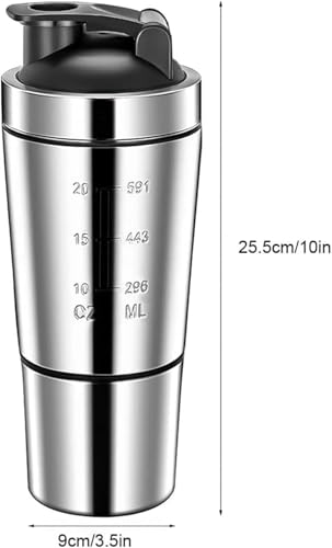 ステンレス製プロテインシェイカーは、プロテインパウダー、スポーツプロテイン、フィットネスプロテイン、食事代替プロテインを作るのに最適です。シェイカーボール付き (800ml,ブラック)の詳細・まとめ 画像
