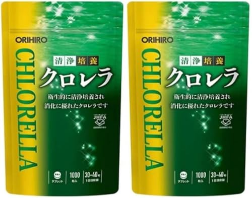 オリヒロ 清浄培養 クロレラ 詰め替え用 アルミ袋 1000粒×2袋セット 1