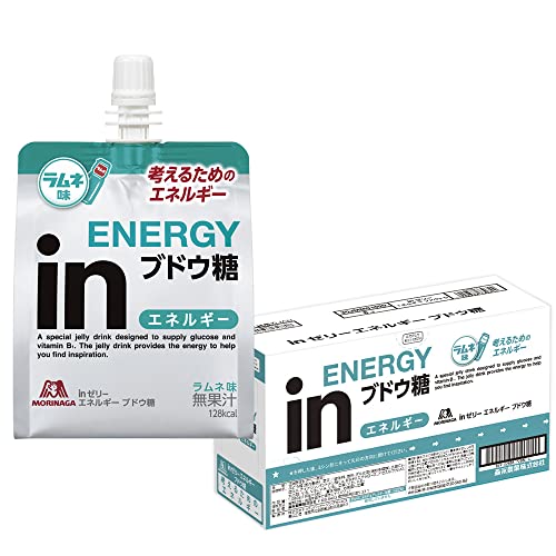 森永製菓 inゼリー エネルギーブドウ糖 180g ×6個 ラムネ味 10秒チャージ ぶどう糖30g配合 1食分のビタミンB1配合 朝食 防災 非常食 差し入れ 体調管理 受験 集中 国産 1