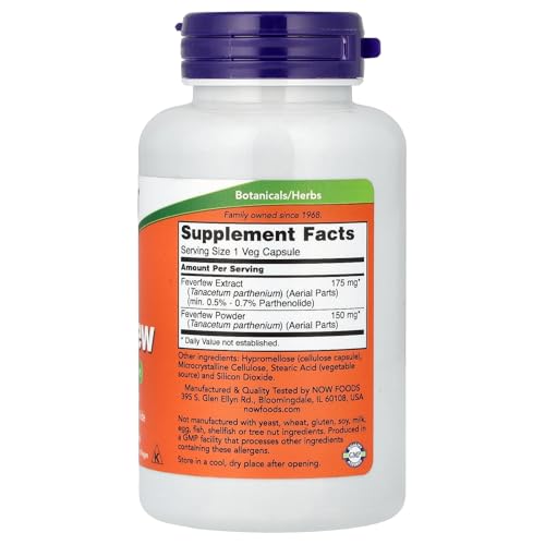 ナウフーズ(Now Foods) フィーバーフュー(ナツシロギク) 100カプセル [海外直送][並行輸入品]の詳細・まとめ 画像
